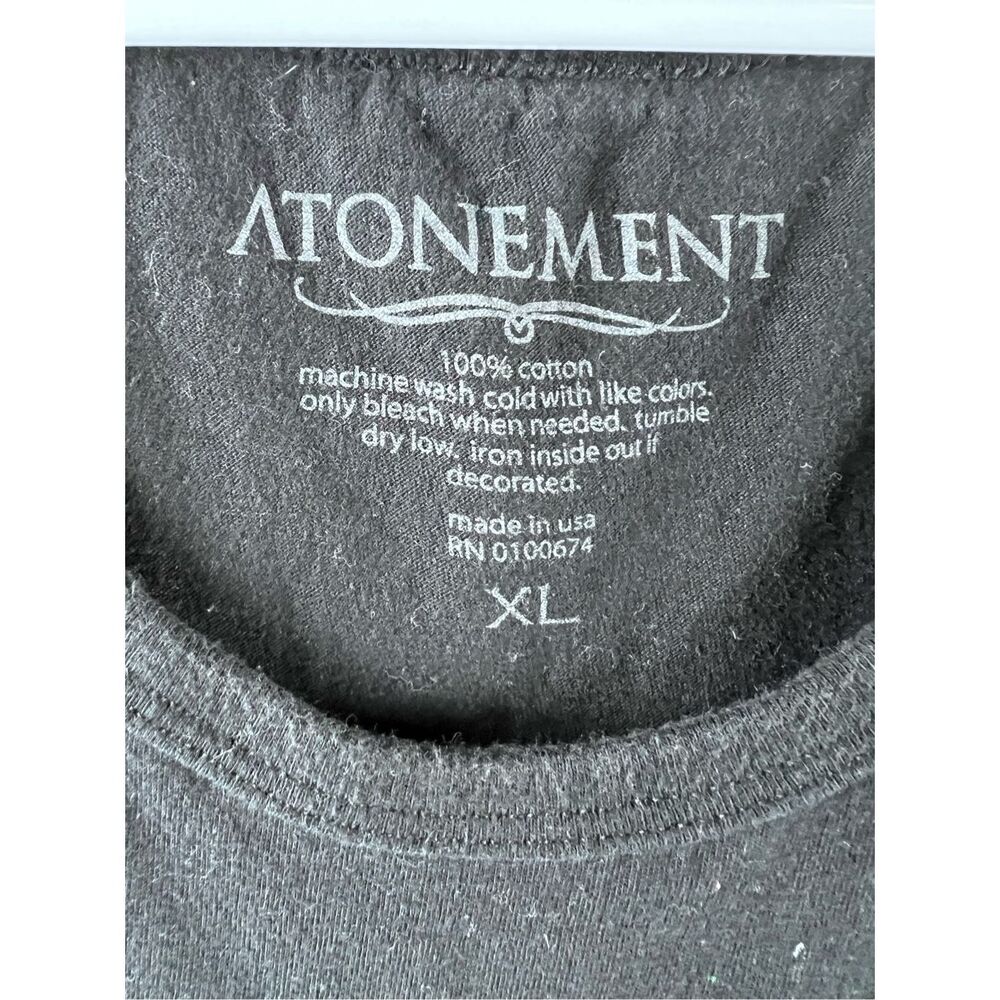 Black Atonement CAL USA Bear Sleeveless T-shirt T1 size XL - Picture 2 of 5